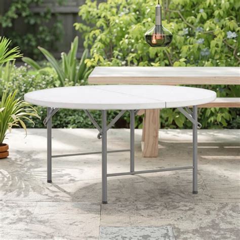 Modern White Round Plastic Folding Tables for Events