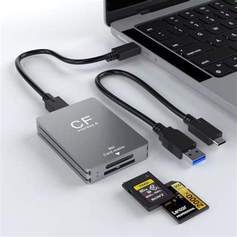 SCALEBEE CFexpress Type A and SD SDHX SDXC Dual Slot 2 in 1 Card Reader ...