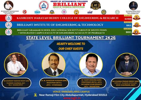 STATE LEVEL BRILLIANT TOURNAMENT 2K26 - BRILLIANT GROUP OF TECHNICAL ...