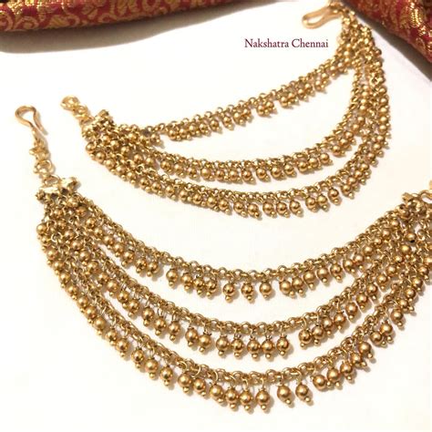 Premium Polish Three layer Ear chains (colors available) – Nakshatra ...