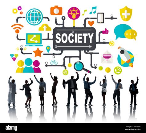 Society Social Media Social Networking Connection Concept Stock Photo ...