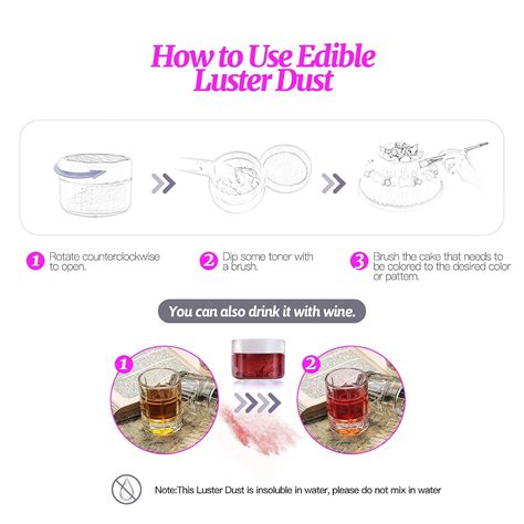 Buy Edible Glitter Rose Gold Dust for Drinks: SIMEKKO Luster Dust ...