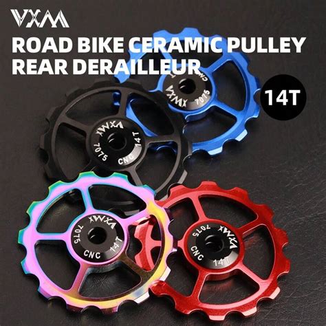 VXM Mountain Bike Ceramic Bearing Jockey Wheel 14T Gear Pulley Metallic ...