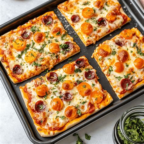 Sheet Pan Pizza Recipe - avarecipes.com
