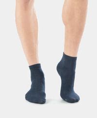 Buy Compact Cotton Ankle Length Socks With StayFresh Treatment - Black ...