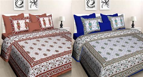 JAIPUR PRINTS Cotton Comfort Rajasthani Printed King 2 Double Bed ...
