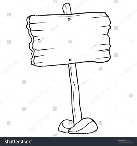 Wooden Sign Clipart Black And White