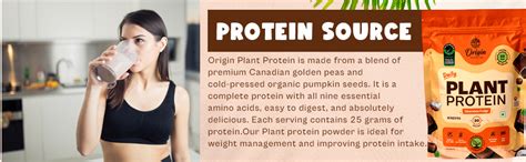 Origin Nutrition 100% Natural Plant Protein Powder (European Pea ...
