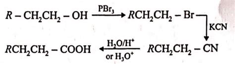 R- CH 2- CH 2- OH can be converted into RCH 2 CH 2 COOH by the ...