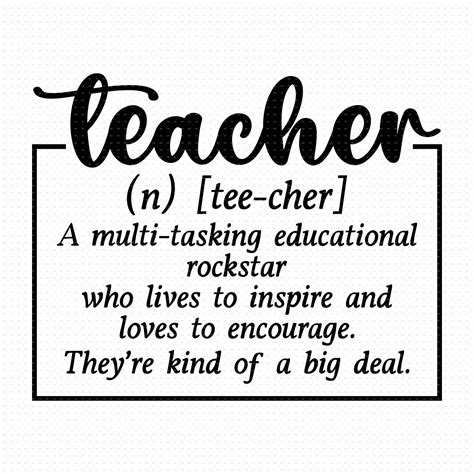 Teacher Definition Svg, Png, Eps, Pdf Files, Funny Definition Svg ...