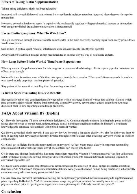 Understanding The Recommended Daily Intake Of Biotin For Optimal Health