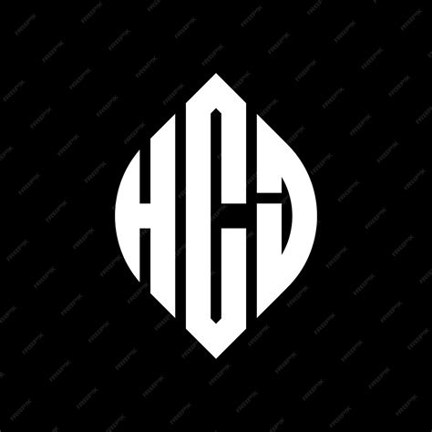 Design du logo de la lettre circulaire HCJ avec forme de cercle et d ...