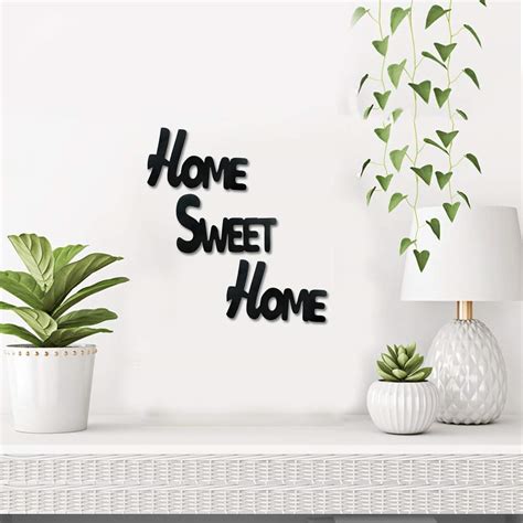 Home Sweet Home Plaque Sign - Black Wooden Plaque Wall Hangings Home ...