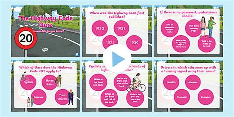 Road Safety Quiz PowerPoint – CfE Teaching Resource