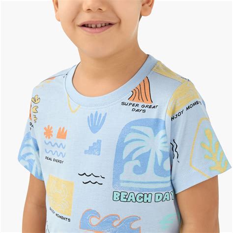 Buy Juniors Beach Print T-shirt from Juniors at just INR 249.0 at Babyshop