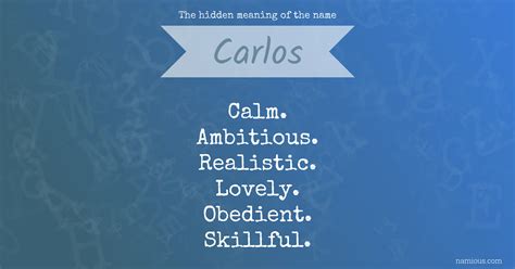 The hidden meaning of the name Carlos | Namious