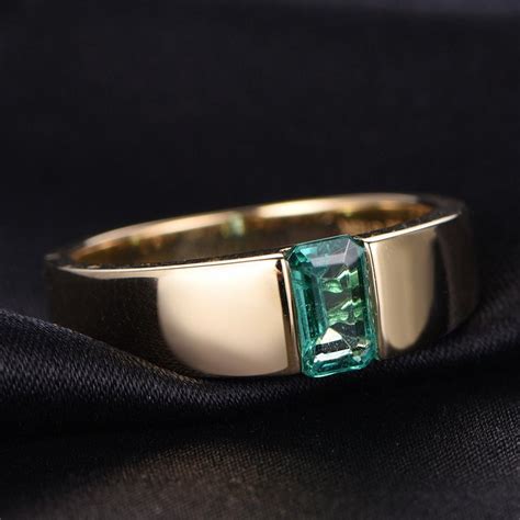 emerald engagement ring men