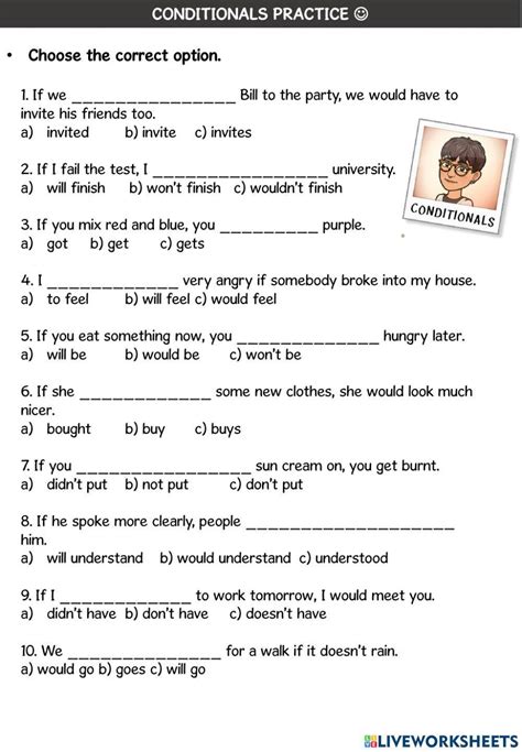 Image result for Zero First Second/Third Conditional Mix Worksheet