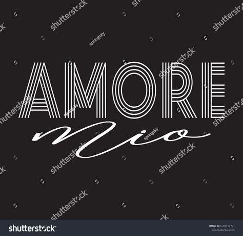 Decorative Amore Mio My Love Italian: เวกเตอร์สต็อก (ปลอดค่าลิขสิทธิ์ ...
