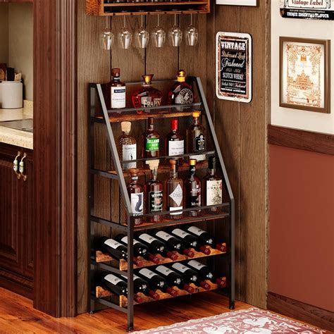Amazon.com: Felnuhee Wine Rack Freestanding Floor for Liquor Bottle ...