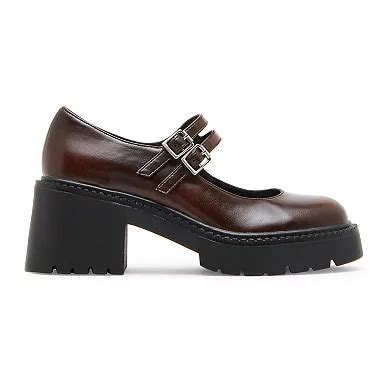 madden girl Tomtom Black Box Women's Chunky Mary Jane Shoes
