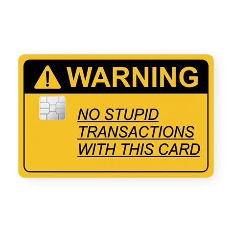 Warning Debit Card Skins & Card Skins – WrapCart Skins
