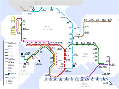 Printable Map of Hong Kong Metro | Hong Kong MTR Map, Subway, Metro, Tube