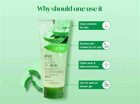 Buy The Face Shop Jeju Aloe Fresh Soothing Foam Cleanser Online at Best ...
