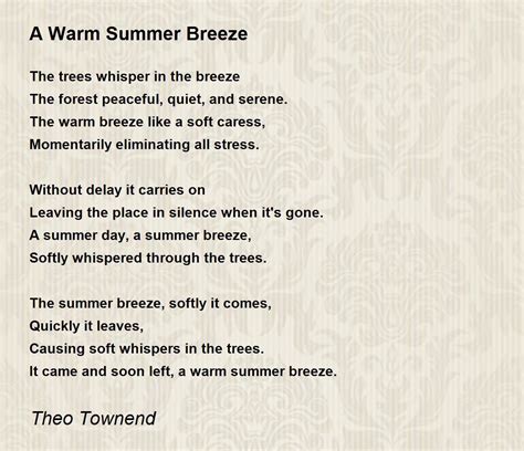 Rhyming Poems About Summer