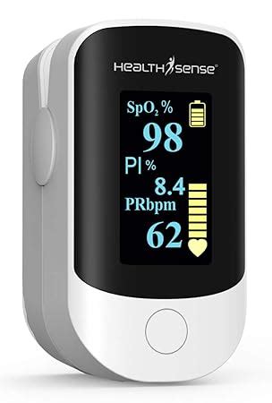 HealthSense Pulse Oximeter, SpO2 Fingertip Monitor with OLED Display ...