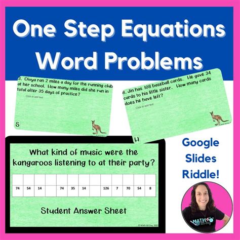 Image result for Solving One Step Equations Word Problems PDF