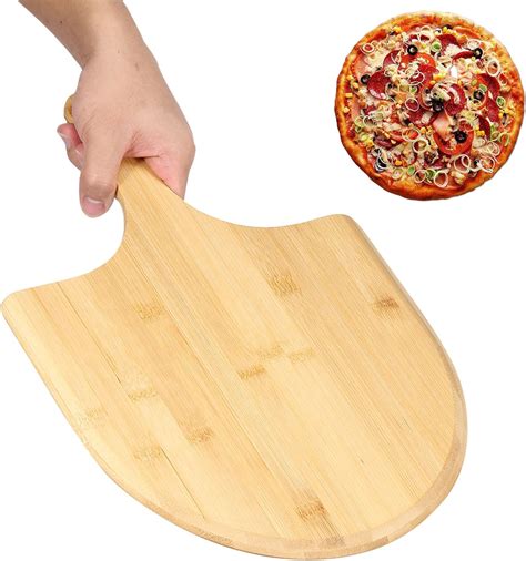 Amazon.com: Pizza Peel with Long Handle, Bamboo Pizza Spatula Bevelled ...