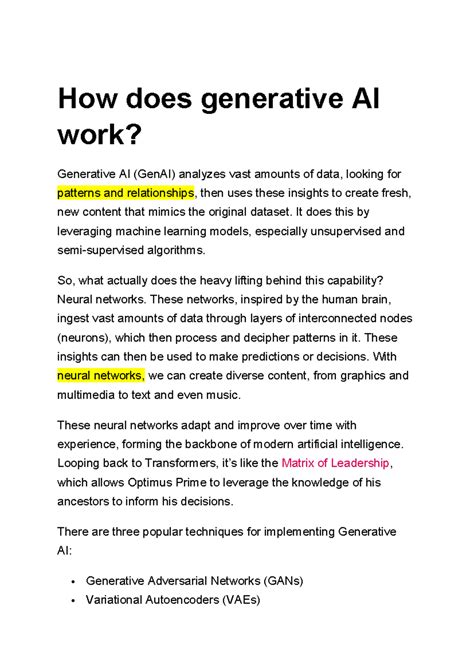 How does generative AI work - How does generative AI work? Generative ...