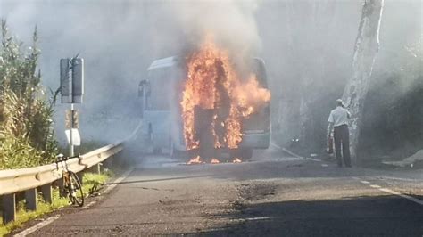 El incendio de una guagua desata un conato de incendio forestal en ...