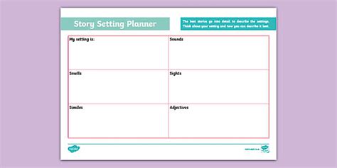 Sensory Story Setting Planner