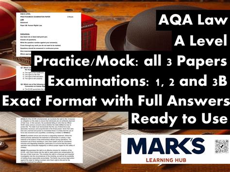 AQA A Level Law - Practice/Mock Papers. All 3 exams (1, 2 and 3B) PLUS ...