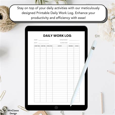 Image result for Daily Work Log Book Template