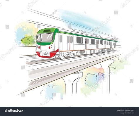 Metro Train Vector Illustration Sketch Capital Stock Vector (Royalty Free) 2386515003 | Shutterstock