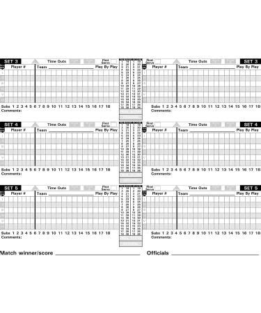 Image result for Volleyball ScoreBook