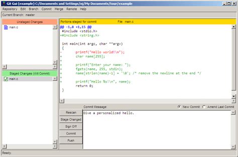 Git GUI Windows Tutorial 的图像结果