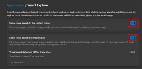 Image result for Disable Visual Search Edge
