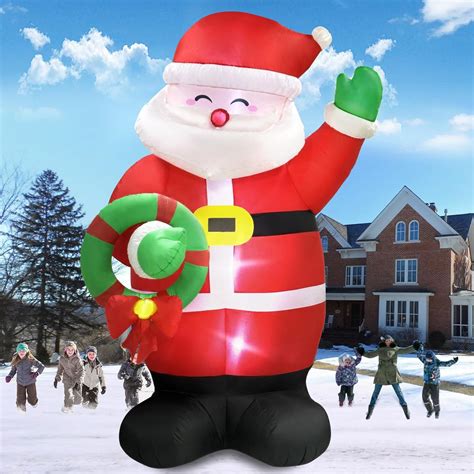 Amazon.com: Danxilu 12 FT Giant Christmas Inflatable Santa Outdoor Yard ...