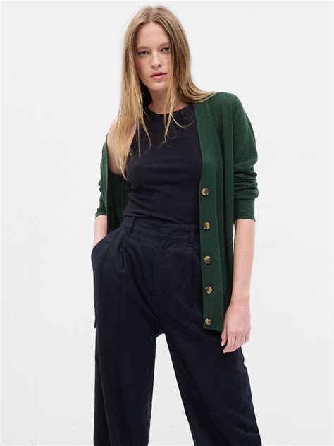 Merino Wool Long Cardigan | Gap