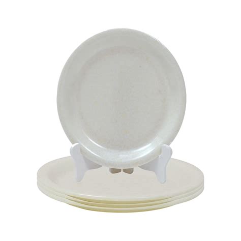 Buy Ariya Melamine 13" Large Round Dinner Plate Set 6 (White Oasis ...