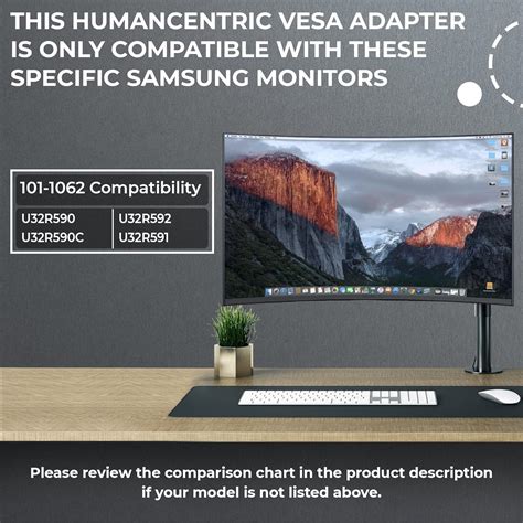 HumanCentric VESA Mount Adapter for Samsung Curved Monitors - India | Ubuy