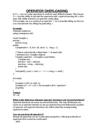 Unit-5.1 notes, fin - UNIT- OBJECTS AND CLASSES Class: A class in C++ ...