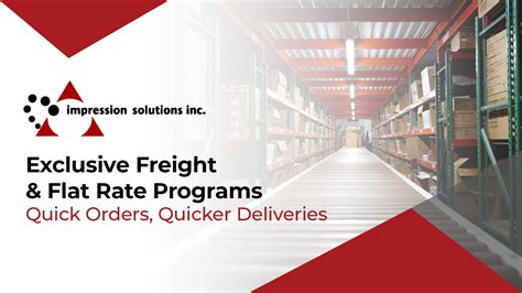 New Freight Program - Impression Solutions Inc.
