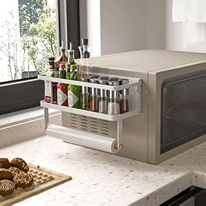 Kuber Industries Single Tier Iron Fridge Side Rack with Single Wooden ...