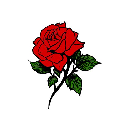 Single Red Rose Clip Art