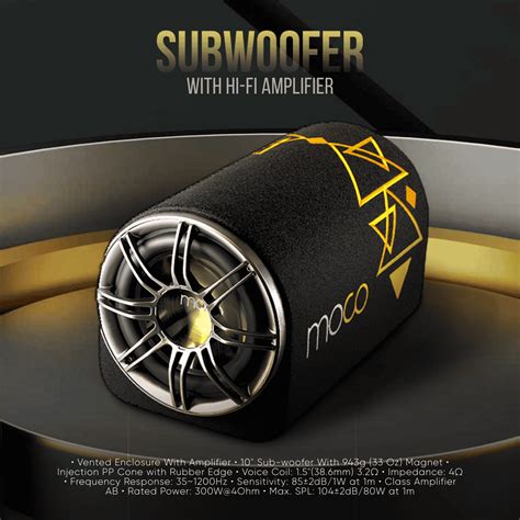 10" Subwoofer with Hi-Fi Amplifier – Moco Car Accessories
